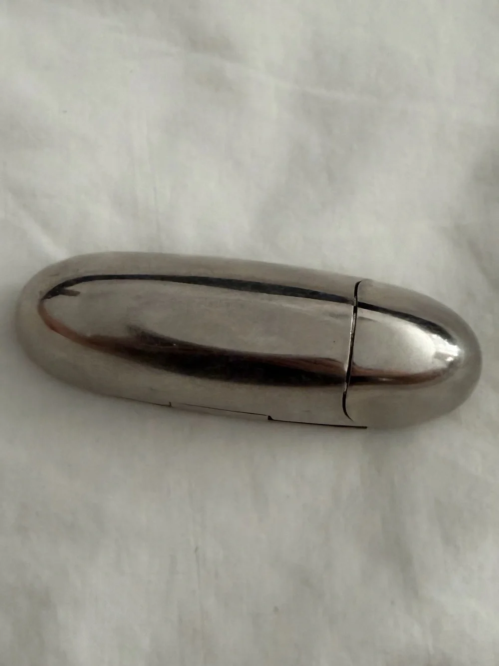 Guerlain Empty Lip Stick Container Silver w/ Mirror